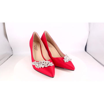 2019 High Heel Stiletto Women's Pumps Leather Crystal x19-c127C Ladies women custom Sexy Shoes Heels For lady